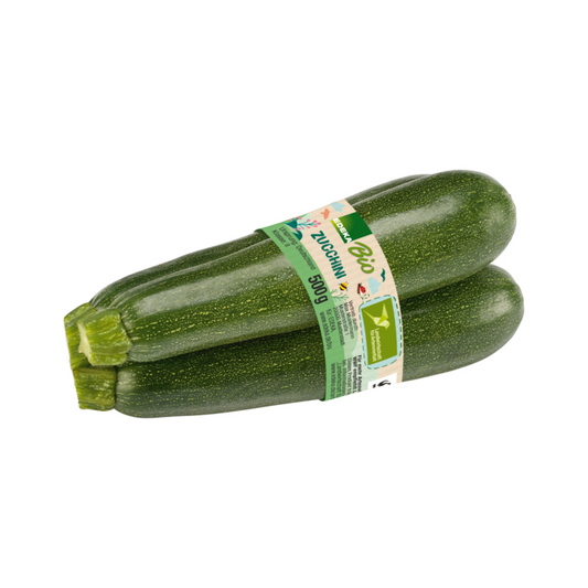 Bio EDEKA Zucchini grün Spanien Klasse II 500g Banderole