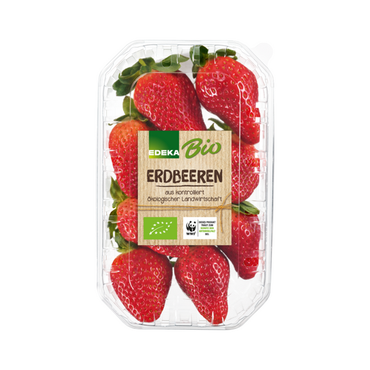 Bio Erdbeeren Deutschland Klasse II 300g Klarsichtpackung