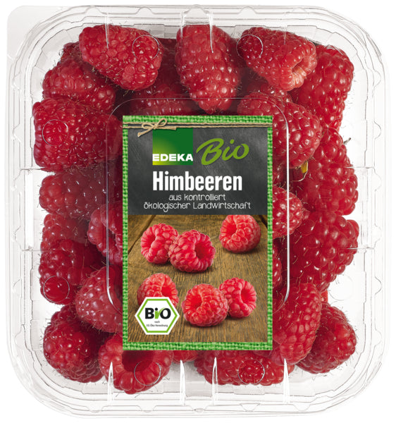 Bio EDEKA Himbeeren rot Spanien Klasse II 125g Klarsichtpckung