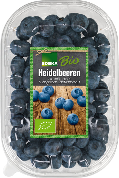 Bio EDEKA Kulturheidelbeeren Peru Klasse II 125g Klarsichtpackung