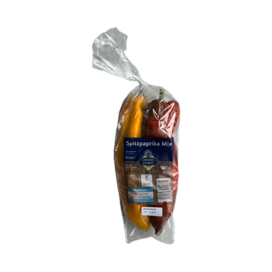 Unsere Heimat Spitzpaprika Mix Bi-Color Deutschland Klasse I 180g Beutel / Flowpack