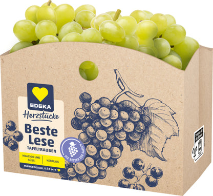 EDEKA Herzstücke Tafeltrauben hell kernlos Italien Klasse I