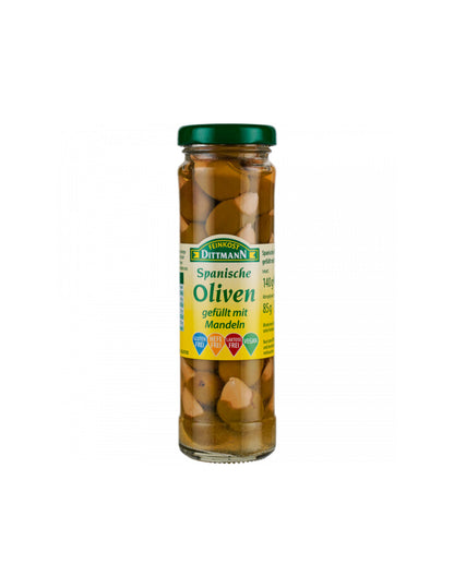 Feinkost Dittmann Oliven gefüllt mit Mandeln 140g