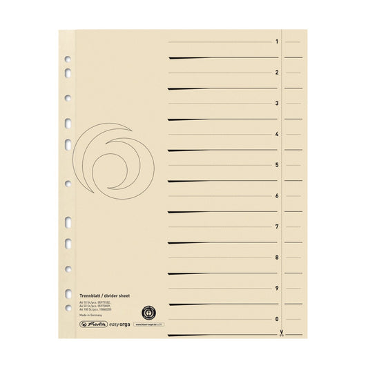 Herlitz Trennblatt chamois A4 10ST
