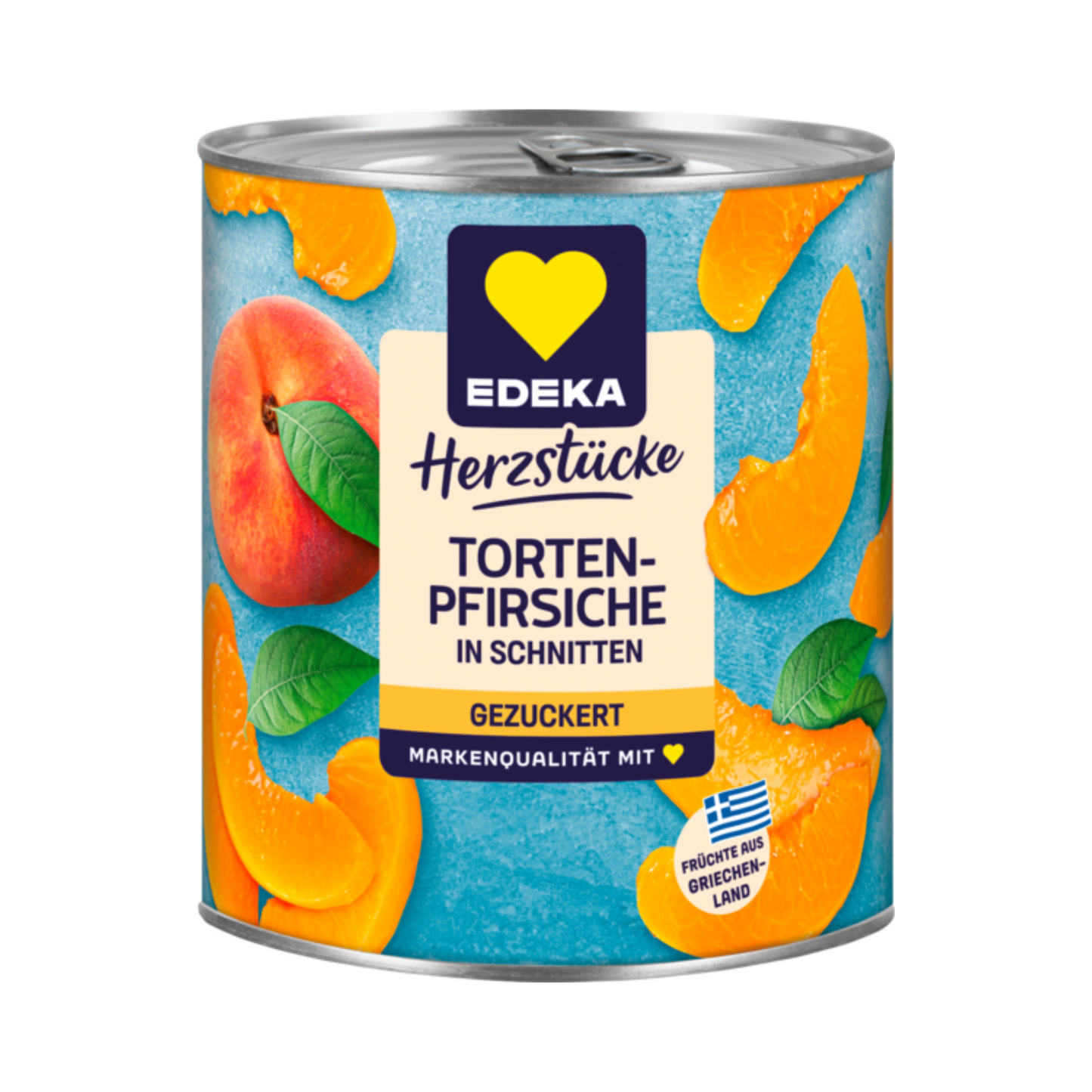 EDEKA Herzstücke Tortenpfirsiche in Schnitten gezuckert 820g