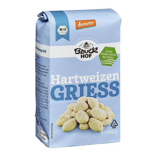 Demeter Bauck Mühle Hartweizengrieß 500g