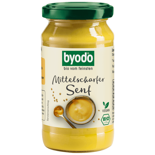 Bio Byodo mittelscharfer Senf der feine Klassiker 200ml