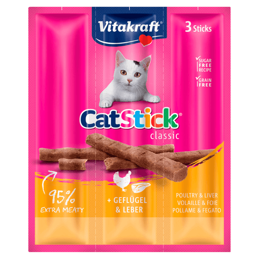 Vitakraft Cat-Stick Mini Geflügel und Leber 3x6g