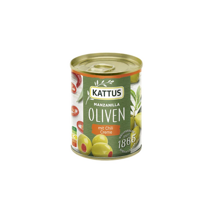 Kattus Oliven mit Chilicreme 200g