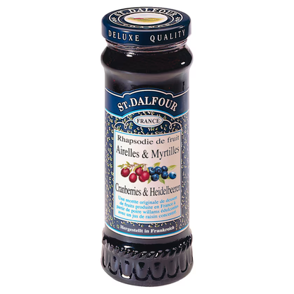 St.Dalfour Fruchtaufstrich Cranberries und Heidelbeeren 284g