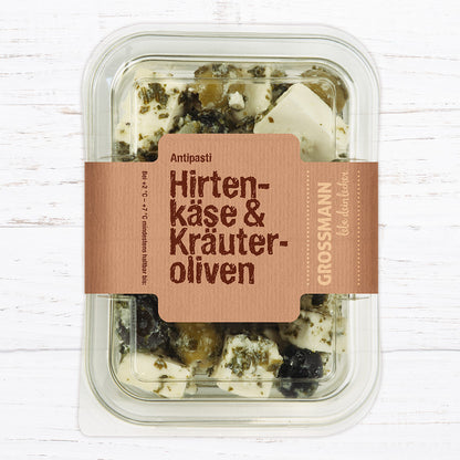 Grossmann Hirtensalat&Kräuter Oliven 200g
