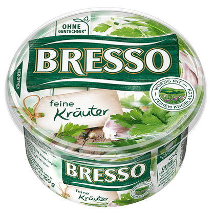 Bresso feine Häppchen mit Kräuter aus der Provence 70% Doppelrahmstufe 100g