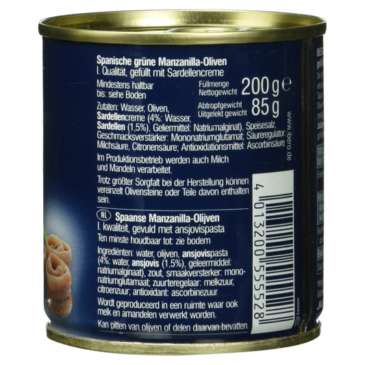 Ibero Manzanilla Oliven mit Sardellenpaste 200g