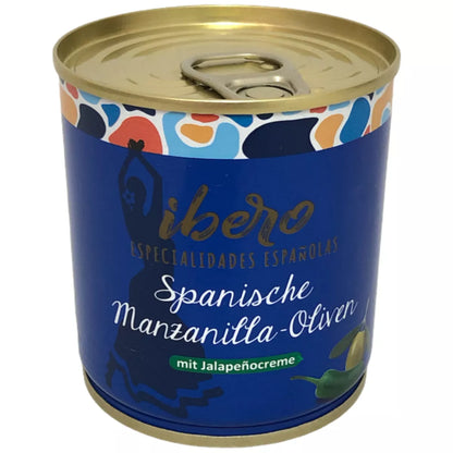 Ibero grüne Manzanilla Oliven entsteint 200g