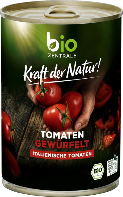 Bio Zentrale Tomaten geschält in Tomatensaft 400g