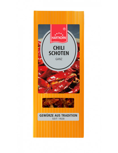 Hartkorn Chili Schoten ganz 22g