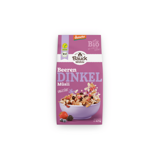 Demeter Bauck Dinkel Müsli Beeren 425g
