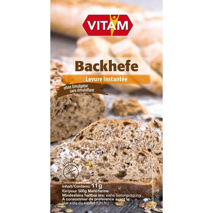 Vitam Backhefe für Brot+Kuchen ohne Emulgator 11g