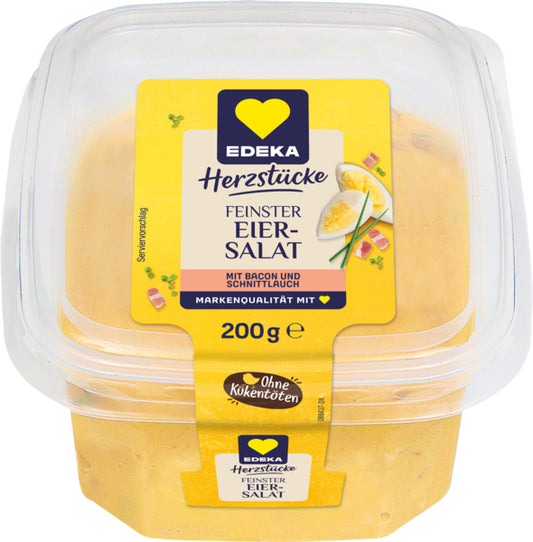 EDEKA Herzstücke Feinster Eiersalat mit Bacon&Schnittlauch 200g
