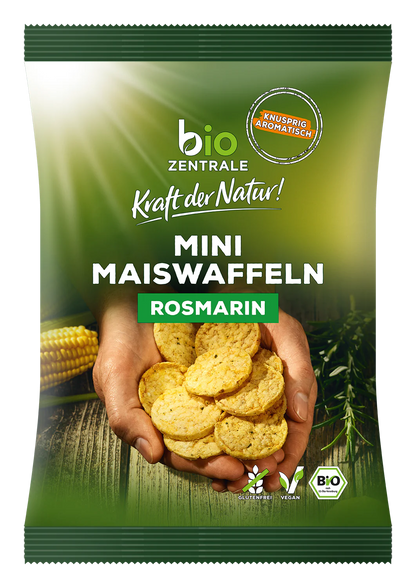 Bio Zentrale Mini-Maiswaffel Rosmarin 50g