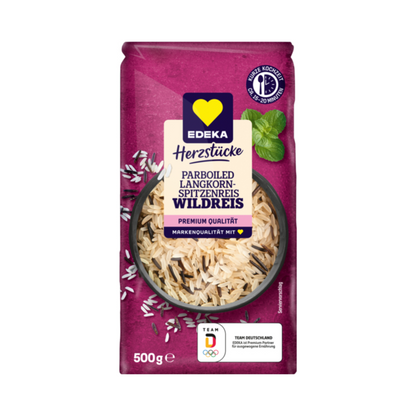 EDEKA Herzstücke Parboiled Langkorn-und Wild-Reis 500g