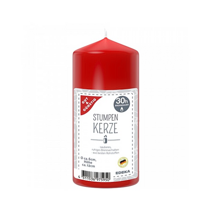 GUT&GÜNSTIG Stumpenkerze rot 120/60mm