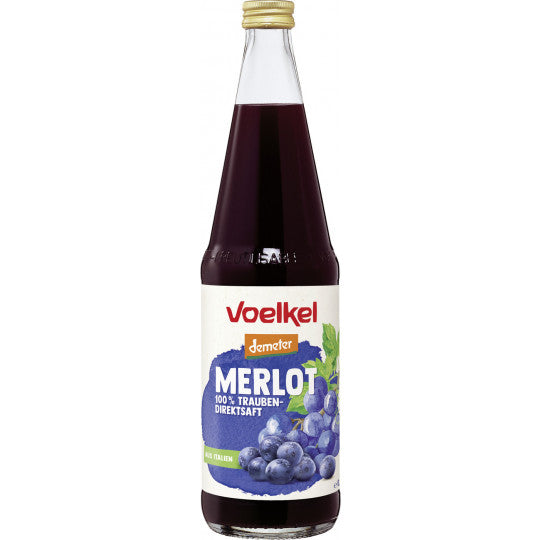 Demeter Voelkel italienischer Merlot Traubensaft rot 0,7l MW