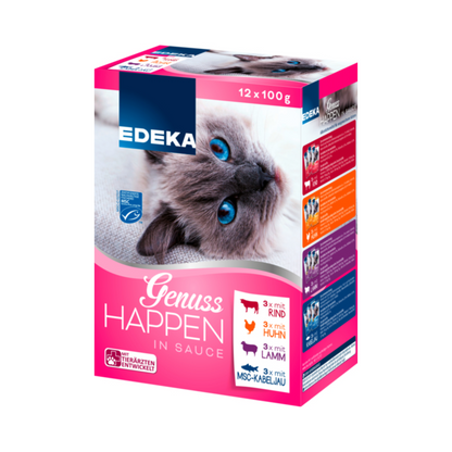 MSC EDEKA Herzstücke Genuss Happen in Sauce Multi-Pack 12x100g