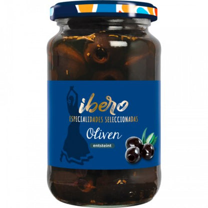 Ibero schwarze Oliven entsteint 230g