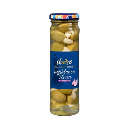 Ibero grüne Oliven mit Knoblauch 150g