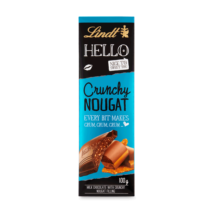 Lindt Hello Tafel Crunchy Nougat 100g