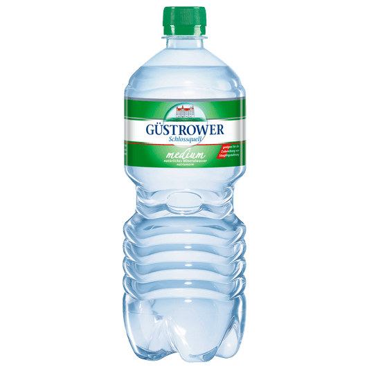 Güstrower Schlossquell Medium natürliches Mineralwaser natriumarm 1l DPG