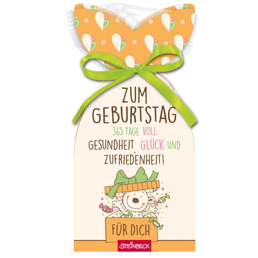 Steinbeck Fruchtgummi Geburtstags Bärchen orange/grün 100g
