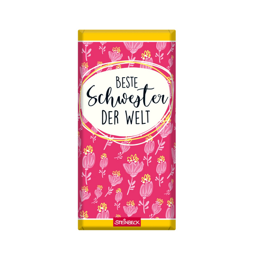 Steinbeck Schokolade beste Schwester 100g