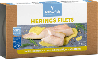 MSC Followfish Naturland Heringsfilet in Senf 200g