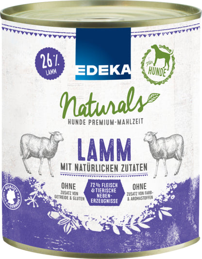 EDEKA Herzstücke Naturals Lamm für Hunde 800g