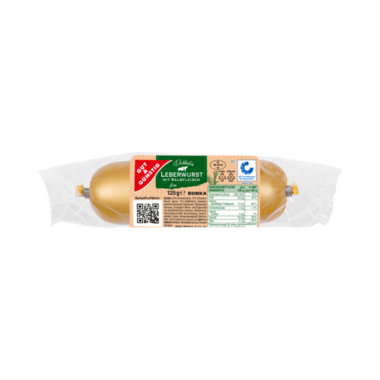 GUT&GÜNSTIG Leberwurst mit Kalbfleisch fein 125g QS