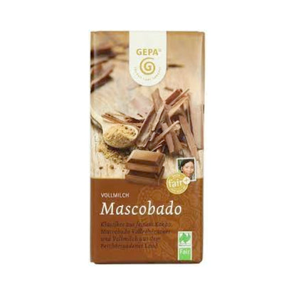 Bio Gepa Mascabado Vollmilch Schokolade 100g