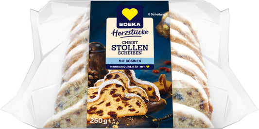 EDEKA Herzstücke Christstollen Scheiben 250g