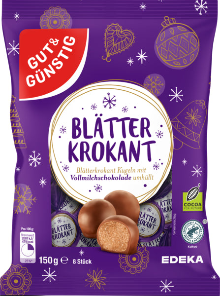 GUT&GÜNSTIG Blätterkrokant Kugeln 150g