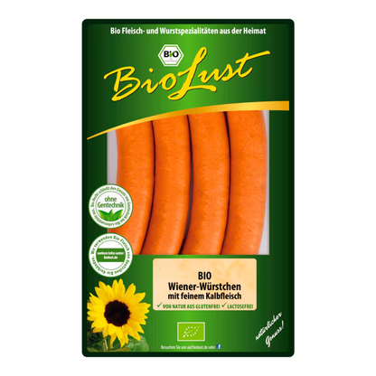 Bio Natur Pur Mini Wiener Würstchen mit Kalbfleisch 10x12g