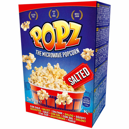 Popz Mikrowellen Popcorn Salz 3x90g