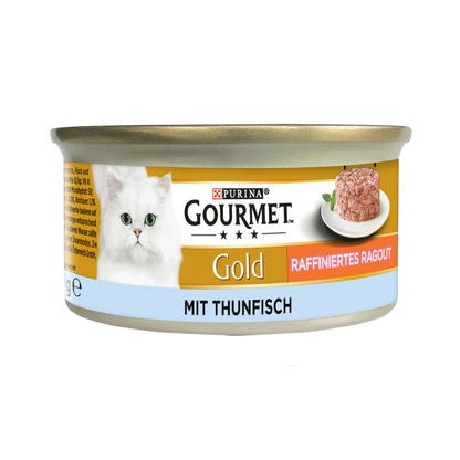 Gourmet Gold Ragout Raffinesse Thunfisch Katzennassnahrung 85g