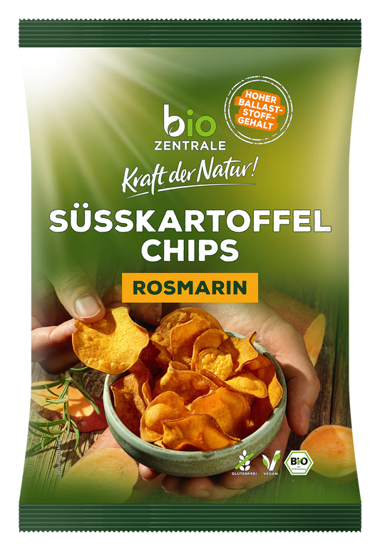 Bio Zentrale Süßkartoffelchips mit Rosmarin 75g