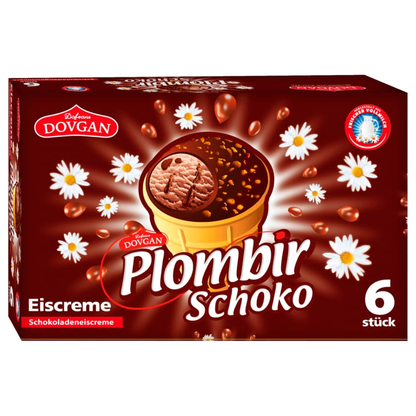 Dovgan Plombir Eiscreme Schoko 6x120ml
