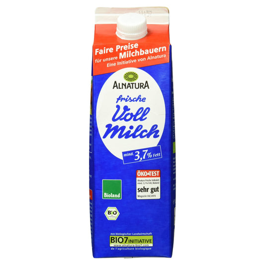 Bio Alnatura Frische Vollmilch 3,7% 1l