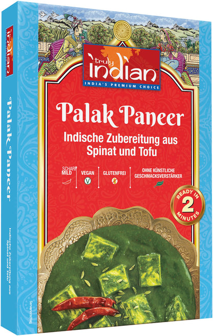 Truly Indian Palak Paneer Kashmiri Fertiggericht Spinat mit Käse 300g