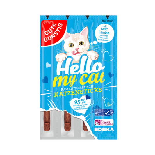 MSC GUT&GÜNSTIG Cat Fleischsticks mit Lachs 10 Stück