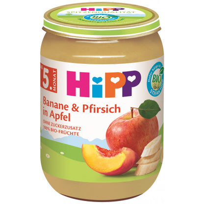 Bio Hipp Früchte Pfirsich in Apfel ab 5.Monat 190g