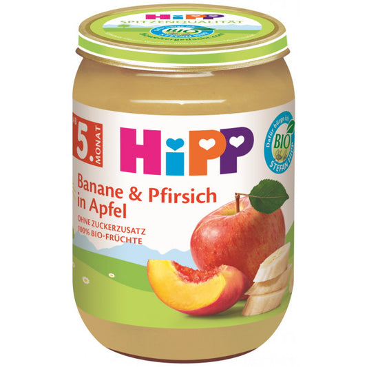 Bio Hipp Früchte Pfirsich in Apfel ab 5.Monat 190g